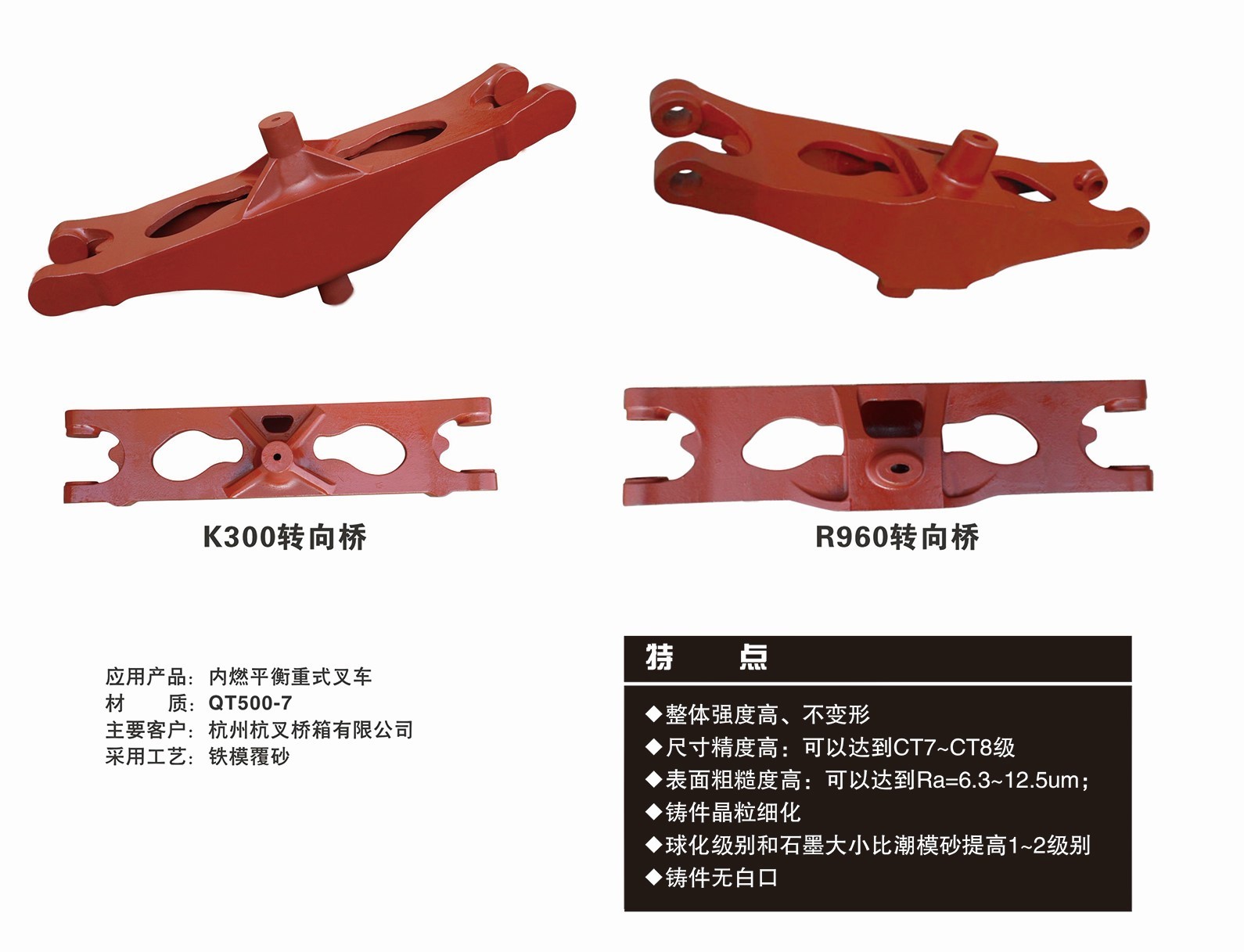 叉車(chē)鑄造配件（轉向橋）系列